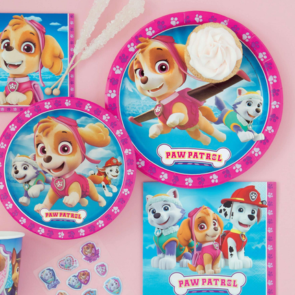 Pink PAW Patrol 9" Lunch Plates, 8 Count