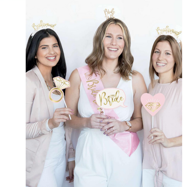 Pink and Gold "Bride to Be" Bachelorette Party Sash