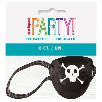 Plastic Pirate Eye Patch Favors, 8ct
