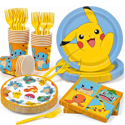 Pokemon Party Tableware Set for 16 Guests