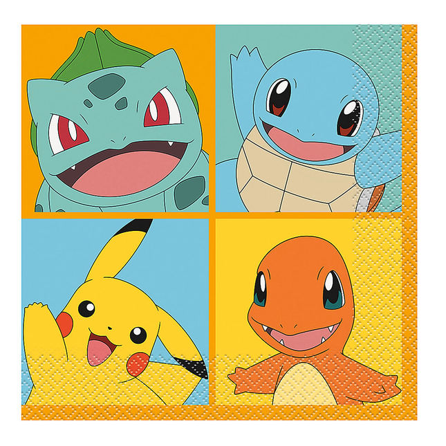 Pokémon Party Character Paper Luncheon Napkins 16 Ct