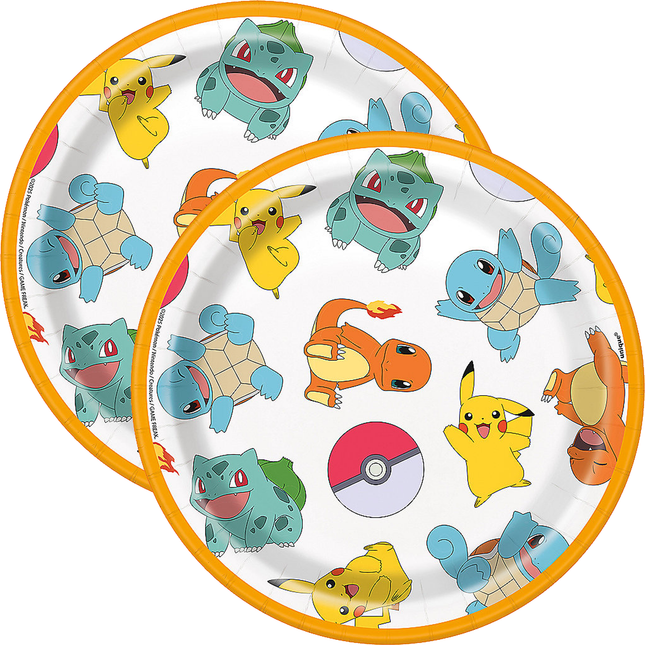 Pokémon™ Party Paper Dessert Plates 7″, 8 Ct