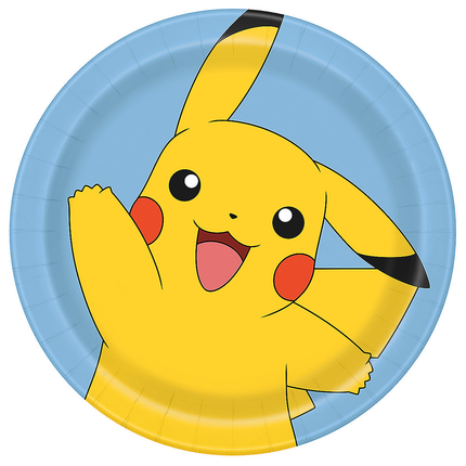 Pokémon Party Pikachu Paper Dinner Plates 9″, 8 Ct