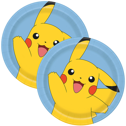 Pokémon Party Pikachu Paper Dinner Plates 9″, 8 Ct