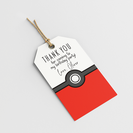 Pokemon Poke Ball Personalized Thank You Cards, 8 ct