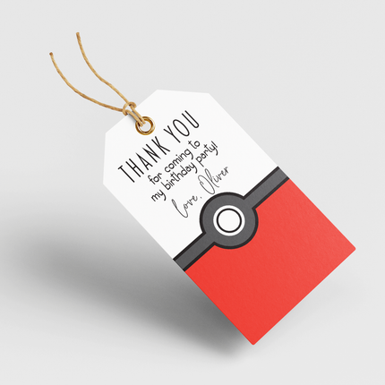 Poke Ball Personalized Thank You Cards, 8 ct