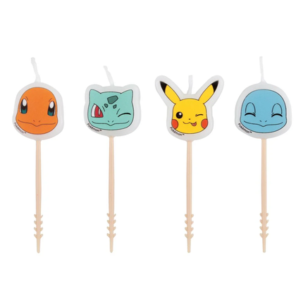 Pokémon Pick Birthday Candles (4ct) | Pokémon Cake Candles