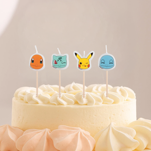 Pokémon Pick Birthday Candles (4ct) | Pokémon Cake Candles