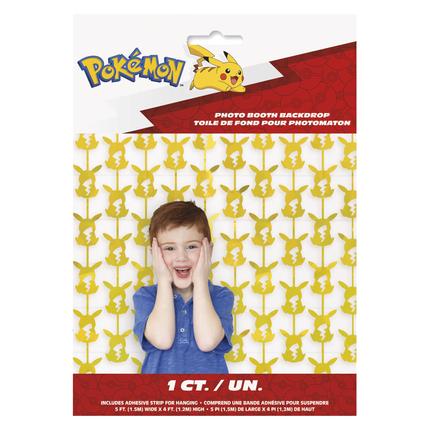 Pokémon Pikachu Scene Setter Photo Booth Backdrop, Gold, 48 x 60 in