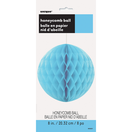 Powder Blue Solid Honeycomb Ball 8"