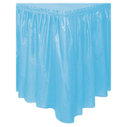 Powder Blue Solid Plastic Table Skirt, 29