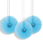 Powder Blue Tissue Paper Fans 6
