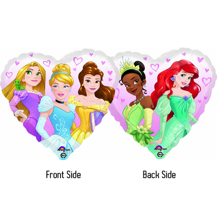 Princess Dream Big Heart Foil Balloon 18"
