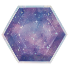 Purple Galaxy Hexagon Shaped 9.25