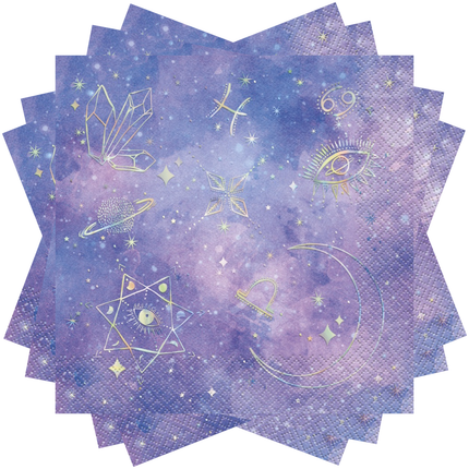 Purple Galaxy set component: Purple Galaxy Luncheon Napkins, 16ct