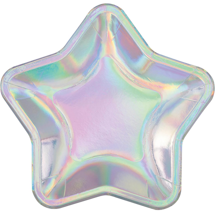 Purple Galaxy set component: Purple Galaxy Star Shaped 8.25" Plates, 8ct