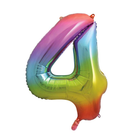 Rainbow 4 Number Foil Balloon 34
