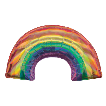 Pastel Rainbow set component: Rainbow Iridescent Foil Balloon 34"