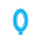 Raised Border Number 0 Birthday Candle