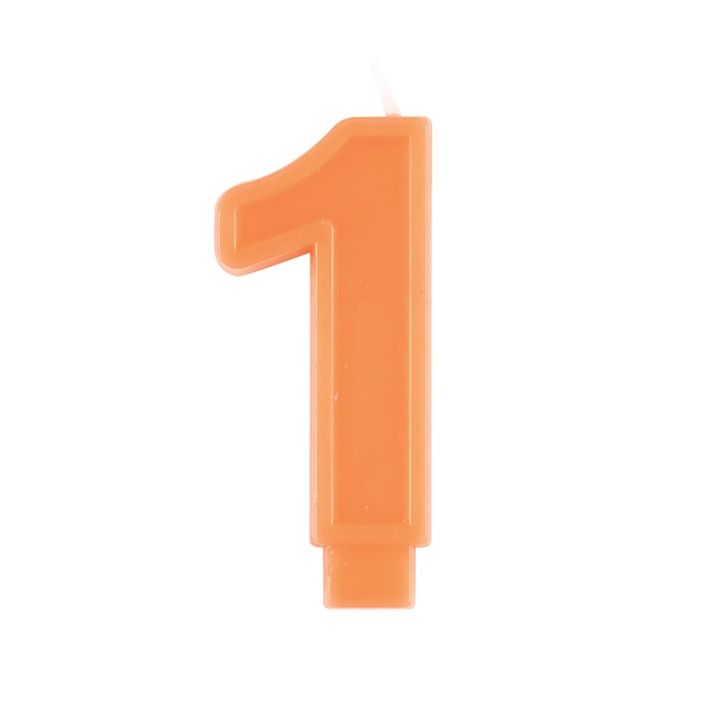 Raised Border Number 1 Birthday Candle