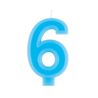 Raised Border Number 6 Birthday Candle