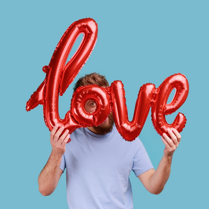 Red Love Letters Foil Balloon 47″