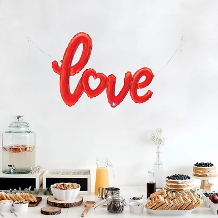 Red Love Letters Foil Balloon 47″