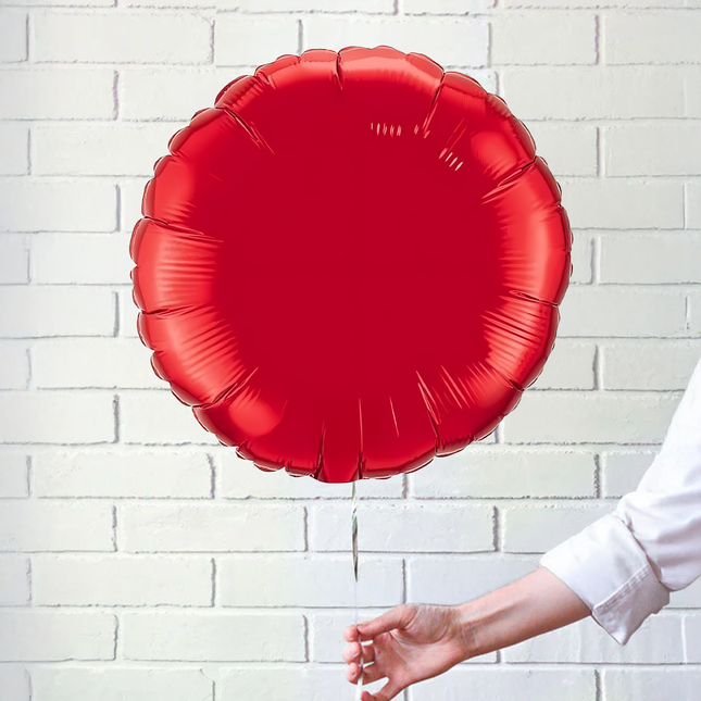Red Round Foil Balloon 18″