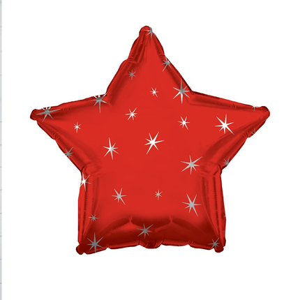 Red Sparkle Star Foil Balloon 18″