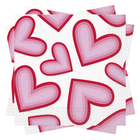 Retro Valentine Hearts Luncheon Napkins 16ct