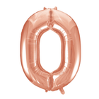 Rose Gold 0 Number Foil Balloon 34