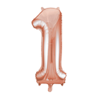 Rose Gold 1 Number Foil Balloon 34
