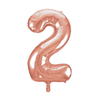 Rose Gold 2 Number Foil Balloon 34