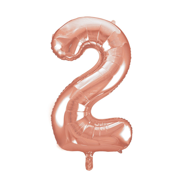 Rose Gold 2 Number Foil Balloon 34"