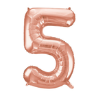 Rose Gold 5 Number Foil Balloon 34