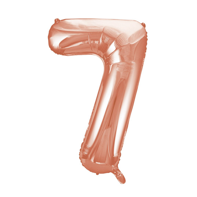 Rose Gold 7 Number Foil Balloon 34"