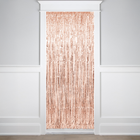 Rose Gold Foil Fringe Door Curtain, 3.25 ft x 6.5 ft