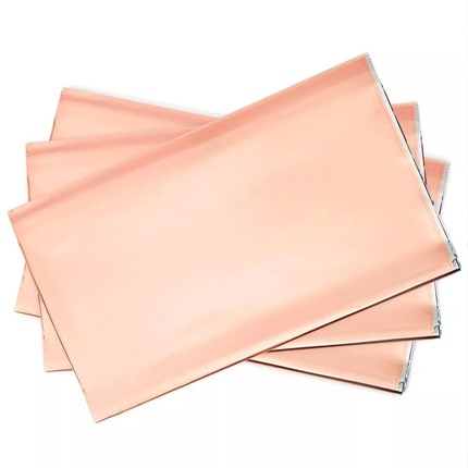 Rose Gold Foil Rectangular Plastic Table Cover, 54" x 108"