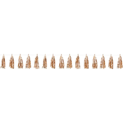 Rose Gold Foil Tassel Garland, 9 ft