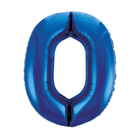 Royal Blue 0 Number Foil Balloon 34