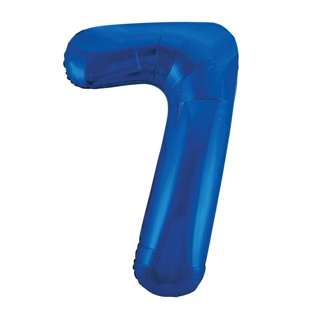 Royal Blue 7 Number Foil Balloon 34"