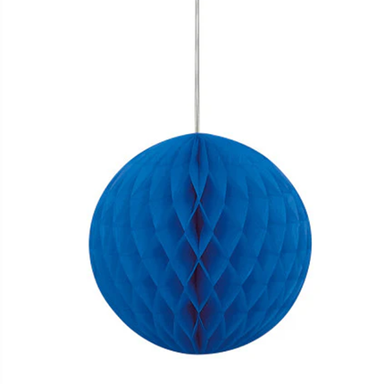 Royal Blue Solid 8" Honeycomb Ball