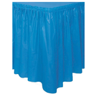 Royal Blue Solid Plastic Table Skirt, 29