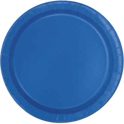 Royal Blue Solid Round 9" Dinner Plates, 16ct
