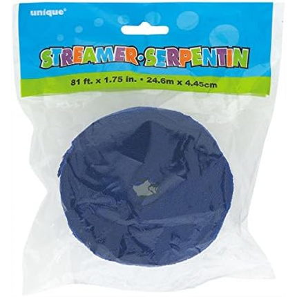 Royal Blue Crepe Paper Streamer, 81 ft