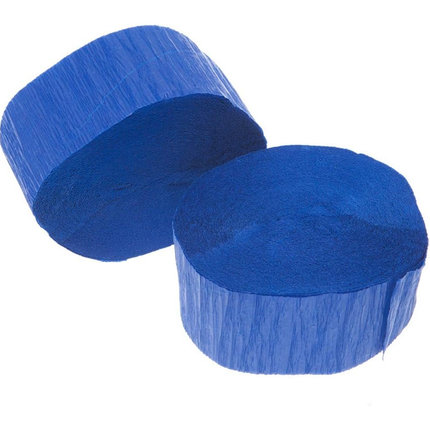 Royal Blue Crepe Paper Streamer, 81 ft
