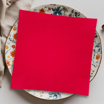 Ruby Red Solid Luncheon Napkins, 20ct