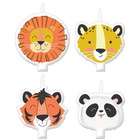 Safari Get Wild Bday Candles Set 4ct