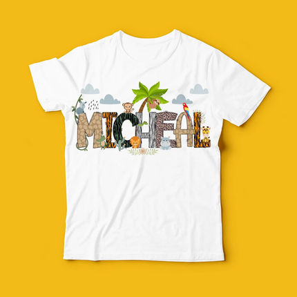 Safari Zoo Doodle Alphabet Letters PNG Bundle Instant Download