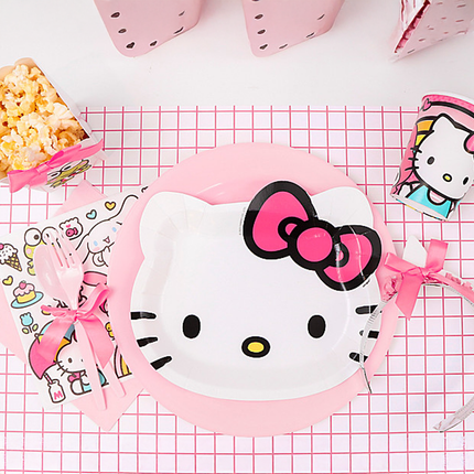 Sanrio Hello Kitty-Shaped Disposable Paper Plates 8 Ct.